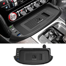 Wireless Car Charger for Ford Mustang 20152023, 15W Fast Qi Charging Pad for iPhone Samsung, NonSlip Fit
