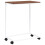 Berkfield Side Table with Wheels White 55x35x70 cm Engineered Wood 2