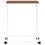 Berkfield Side Table with Wheels White 55x35x70 cm Engineered Wood 4