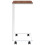 Berkfield Side Table with Wheels White 55x35x70 cm Engineered Wood 5