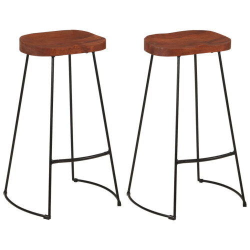Berkfield Gavin Bar Stools 2 pcs 50x40x78 cm Solid Wood Mango 1