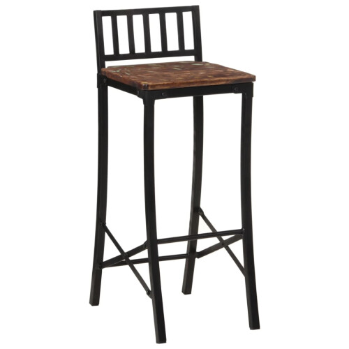 Berkfield Bar Chairs 2 pcs Solid Wood Reclaimed 2