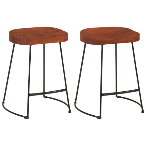 Berkfield Gavin Bar Stools 2 pcs 45x38x53 cm Solid Wood Mango 1