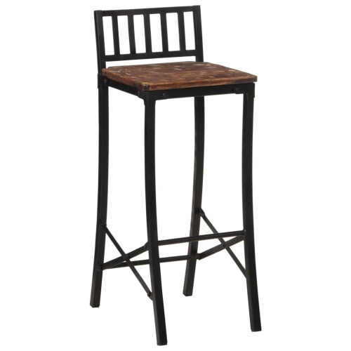 Berkfield Bar Chairs 4 pcs Solid Wood Reclaimed 2