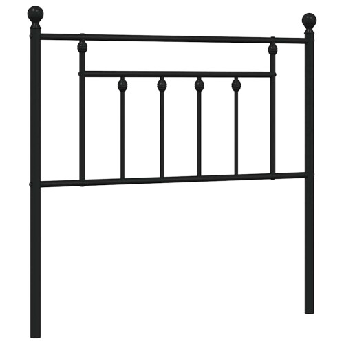 Berkfield Metal Replace Headboard Black 90 cm 1