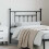 Berkfield Metal Replace Headboard Black 90 cm 3