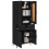 Berkfield Highboard with Drawer 2 pcs Black Oak Engineered Wood 3