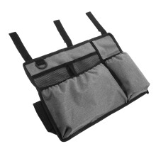 Walker Storage Bag Large Capacity Organizer for Seniors, Wheelchair Side Pouch with Durable Fabric