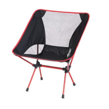 Portable Folding Camping Chair Adjustable Height Lightweight Outdoor Chair for Hiking Fishing Beach A