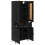 Berkfield Highboard with Drawer 2 pcs Black Oak Engineered Wood 5