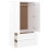 Berkfield Wardrobe ALTA White 90x55x170 cm Solid Wood Pine 3