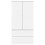 Berkfield Wardrobe ALTA White 90x55x170 cm Solid Wood Pine 4