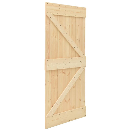 Berkfield Door NARVIK Natural 80 x 210 cm Solid Pine Wood 1