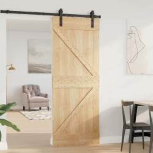 Berkfield Door NARVIK Natural 80 x 210 cm Solid Pine Wood 2