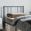 Berkfield Metal Replace Headboard Black 80 cm 3