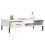 Berkfield Coffee Table with Metal Legs White Solid Wood Pine OSLO 3