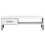 Berkfield Coffee Table with Metal Legs White Solid Wood Pine OSLO 4