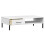 Berkfield Coffee Table with Metal Legs White Solid Wood Pine OSLO 5