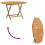 Berkfield Folding Garden Table 110x110x75 cm Solid Wood Teak 5