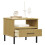 Berkfield Bedside Table with Metal Legs Brown Solid Wood Pine OSLO 3
