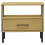 Berkfield Bedside Table with Metal Legs Brown Solid Wood Pine OSLO 4