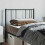Berkfield Metal Replace Headboard Black 90 cm 3