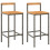 Berkfield Bar Stools 2 pcs Grey Poly Rattan and Solid Wood Acacia 2