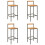 Berkfield Bar Stools 4 pcs Grey Poly Rattan and Solid Wood Acacia 2