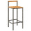 Berkfield Bar Stools 4 pcs Grey Poly Rattan and Solid Wood Acacia 3