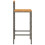 Berkfield Bar Stools 4 pcs Grey Poly Rattan and Solid Wood Acacia 5