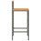 Berkfield Bar Stools 2 pcs Grey Poly Rattan and Solid Wood Acacia 5