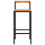 Berkfield Bar Stools 2 pcs Black Poly Rattan and Solid Wood Acacia 4