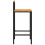 Berkfield Bar Stools 2 pcs Black Poly Rattan and Solid Wood Acacia 5
