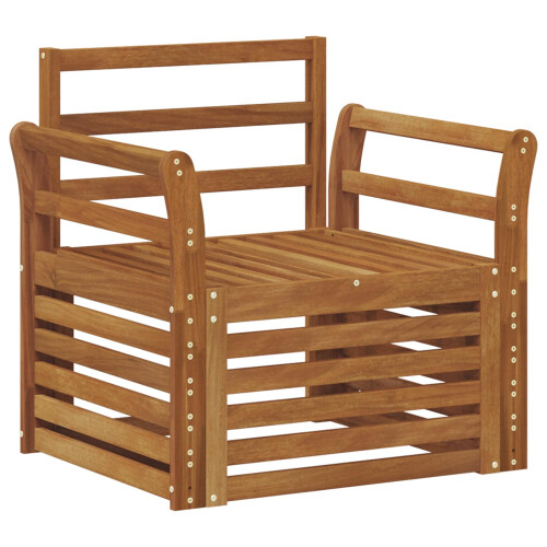 Berkfield Outdoor Sofa Solid Acacia Wood Natural 1