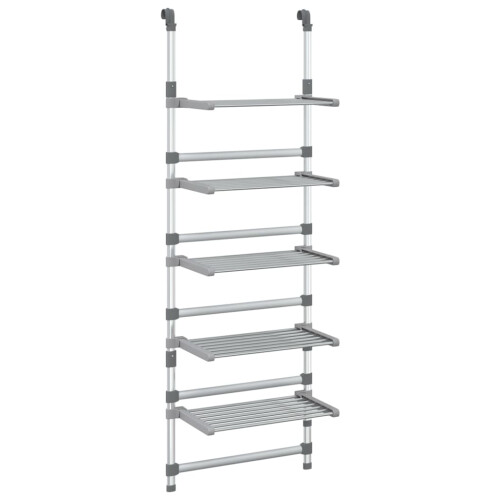 Berkfield 5-Tier Hanging Laundry Drying Rack Aluminium 1
