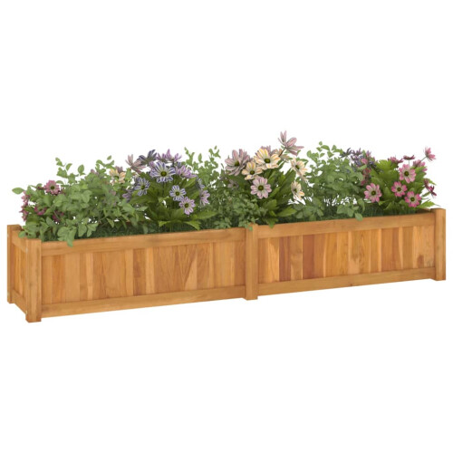 Berkfield Raised Bed 150x30x25 cm Solid Wood Teak 2