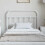 Berkfield Metal Replace Headboard White 100 cm 3