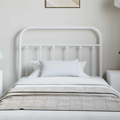 Berkfield Metal Replace Headboard White 100 cm 2