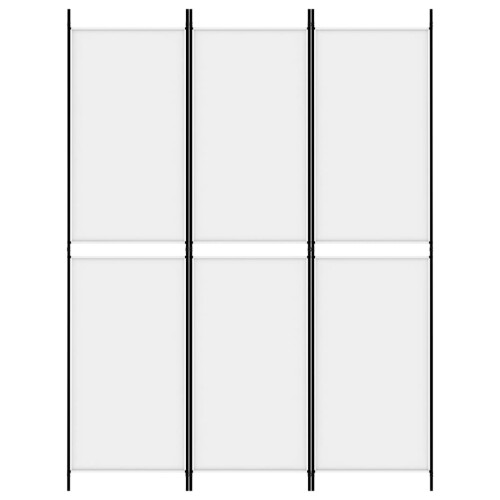Berkfield 3-Panel Room Divider White 150x200 cm Fabric 2