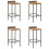 Berkfield Bar Stools 4 pcs Grey Poly Rattan and Solid Wood Acacia 2