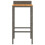 Berkfield Bar Stools 4 pcs Grey Poly Rattan and Solid Wood Acacia 4