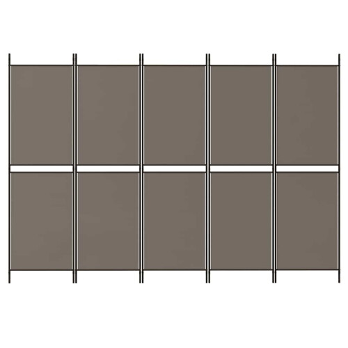 Berkfield 5-Panel Room Divider Anthracite 250x180 cm Fabric 2