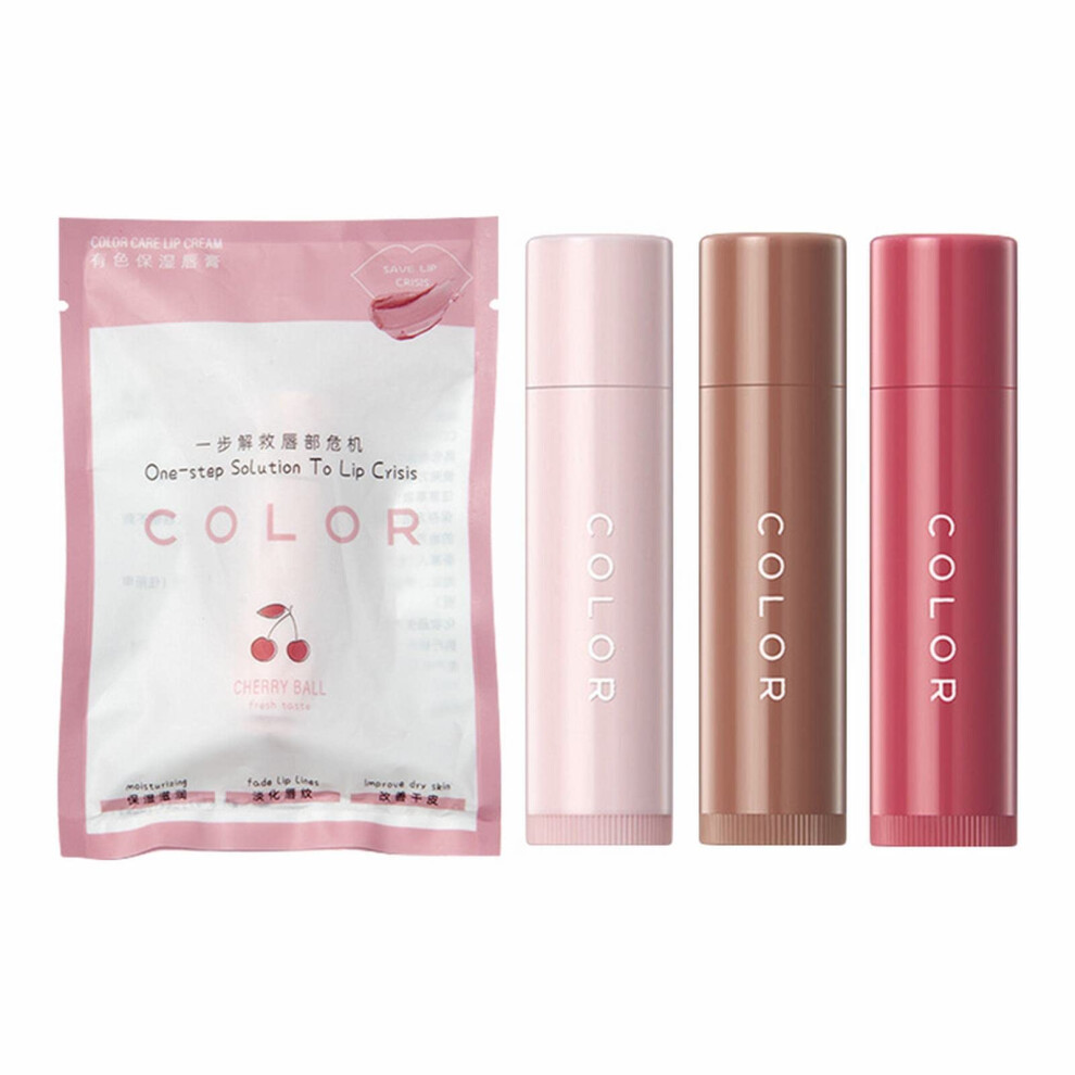 Waterproof Long Lasting Tinted Lip Balm with Moisturizing Soft Texture Nonstick Lipstick for Teens