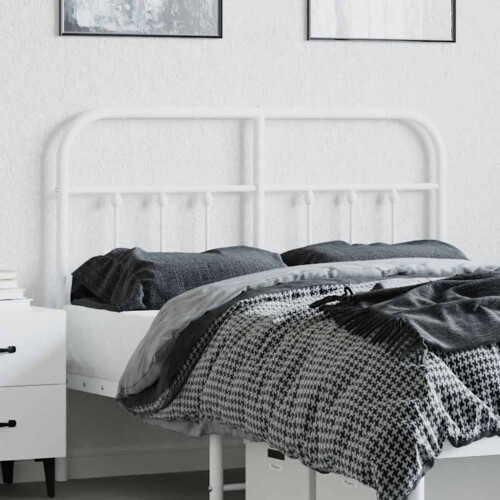 Berkfield Metal Replace Headboard White 120 cm 2