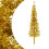 Berkfield Slim Artificial Half Christmas Tree with Stand Gold 120 cm 2