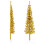 Berkfield Slim Artificial Half Christmas Tree with Stand Gold 120 cm 3