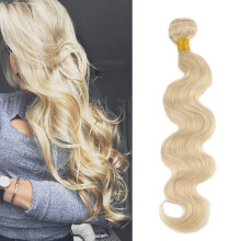 22 Inch 613 Blonde Body Wave Human Hair Extensions 100g Sew In Remy Weft Natural Volume Soft Texture