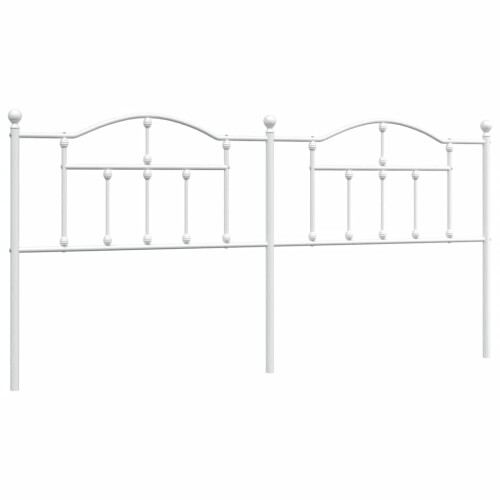 Berkfield Metal Replace Headboard White 193 cm 1