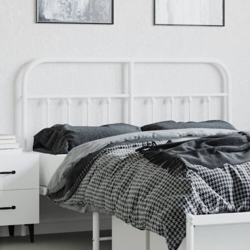 Berkfield Metal Replace Headboard White 135 cm 2