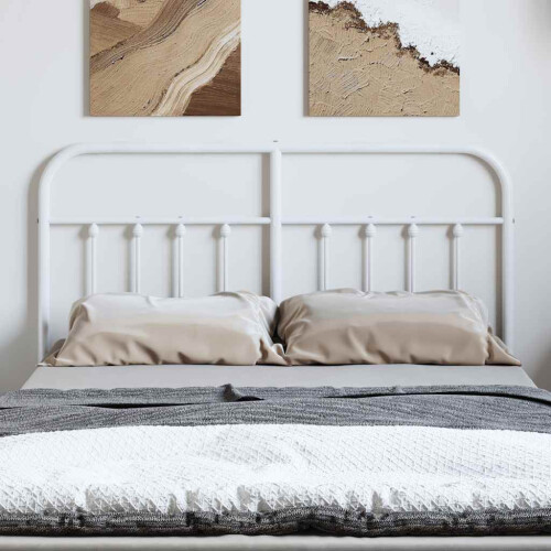 Berkfield Metal Replace Headboard White 150 cm 2